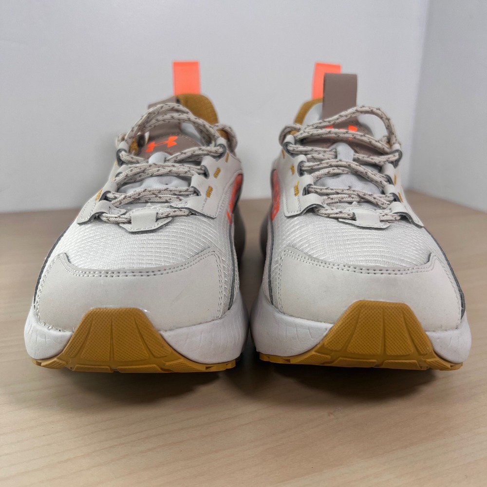 Under Armour HOVR Mega 3 Women 8.5 Grey Orange Running Shoes 3026629-102 - Picture 8 of 8